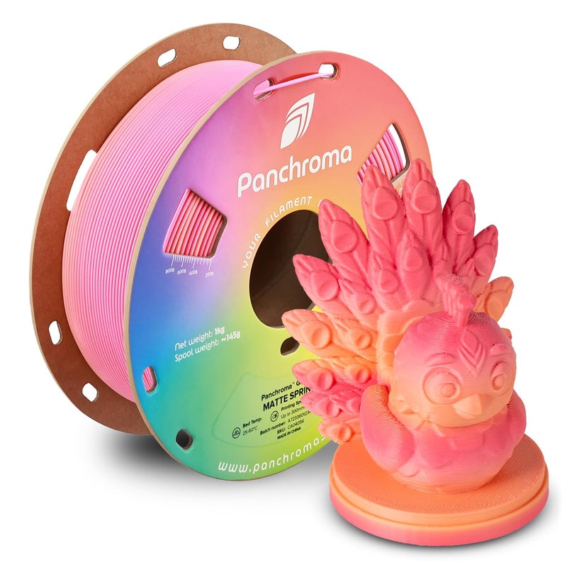 polymaker Panchroma Gradient Matte PLA Filament, Multicolor Gradient Matte Spring 1.75mm 3D Printing Filament, 3D Printer PLA Filament, Fit Most FDM 3D Printers, 1kg Spool (2.2lbs) - Image 1